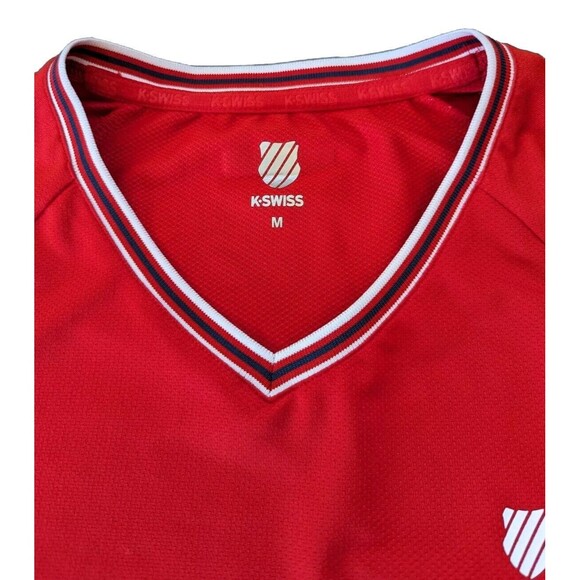 WOMENS K-SWISS HERITAGE SPORT POLO TOP SIZE MEDIUM - Picture 8 of 9